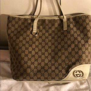 Vintage Gucci GG off white tote bag